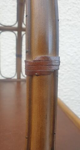 Pair of rattan shelves