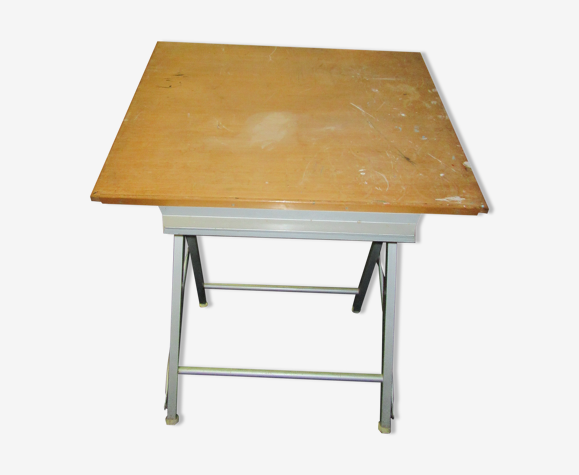 Foldable architect's drawing table and drawer