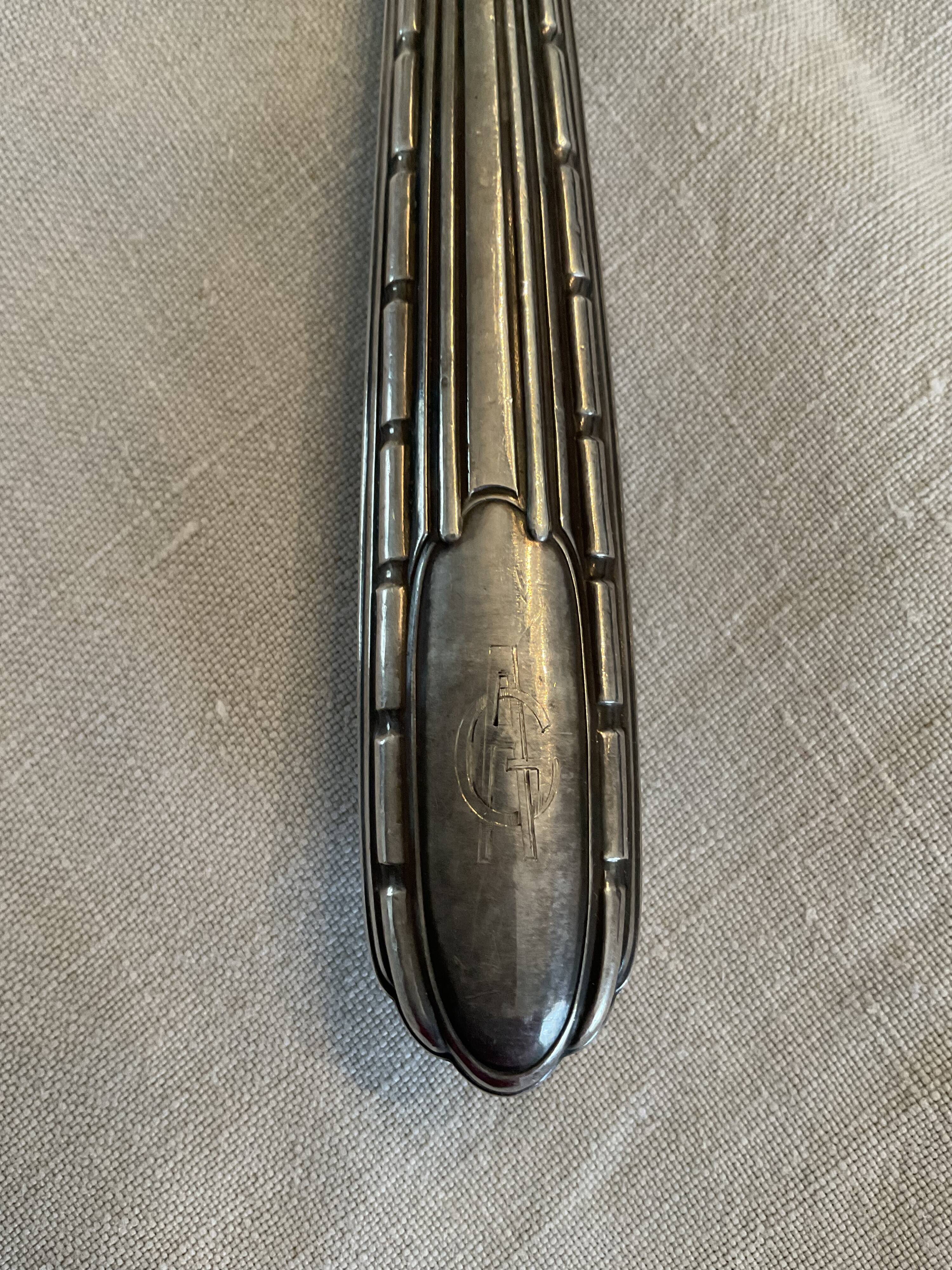 Pie shovel, Art deco, felix brothers, silver stuffed