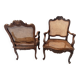 Paire de fauteuils de style Régence en bois naturel XIX siècle