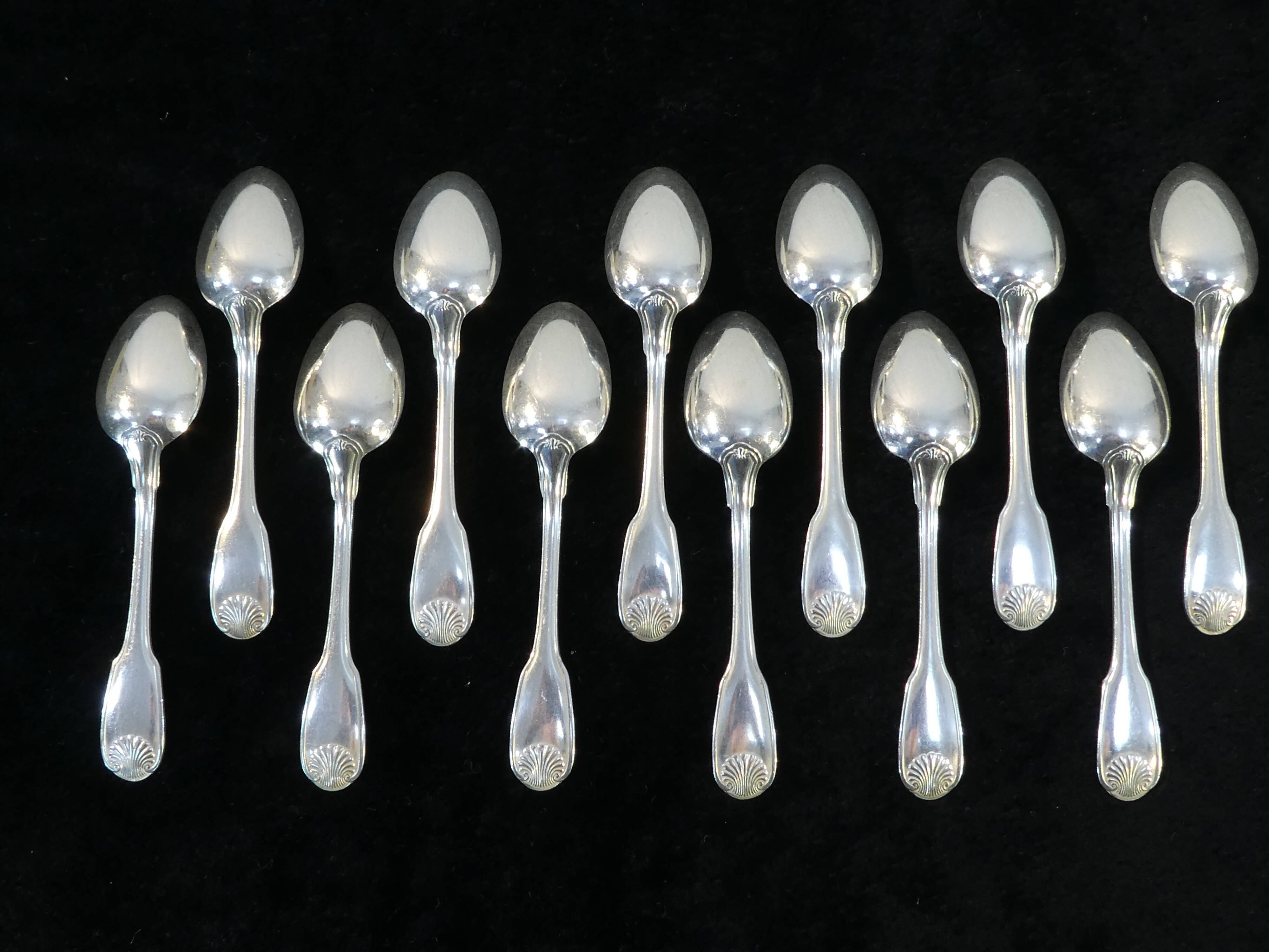 12 mocha spoons christofle model vendome