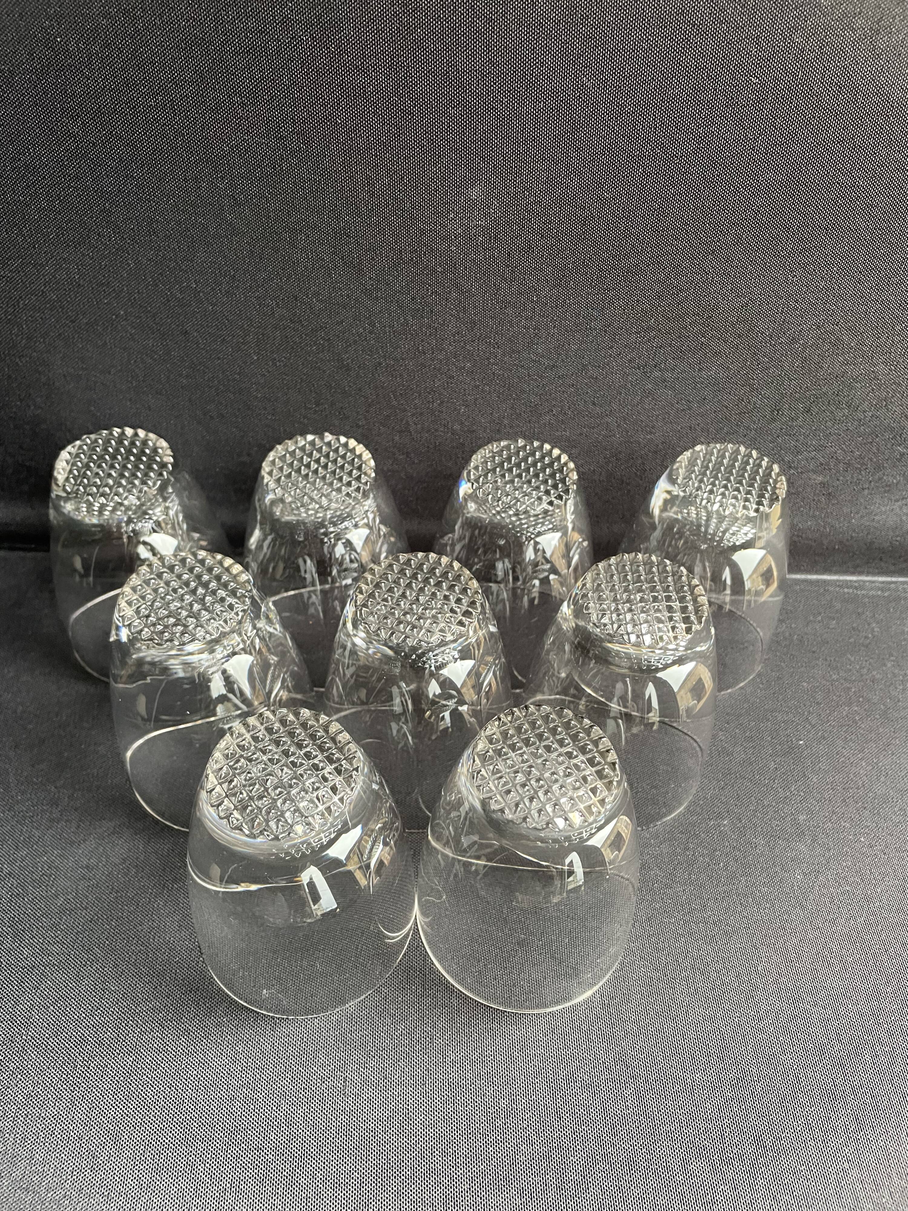 Large glasses (9) - Mid-century modern - Crystal