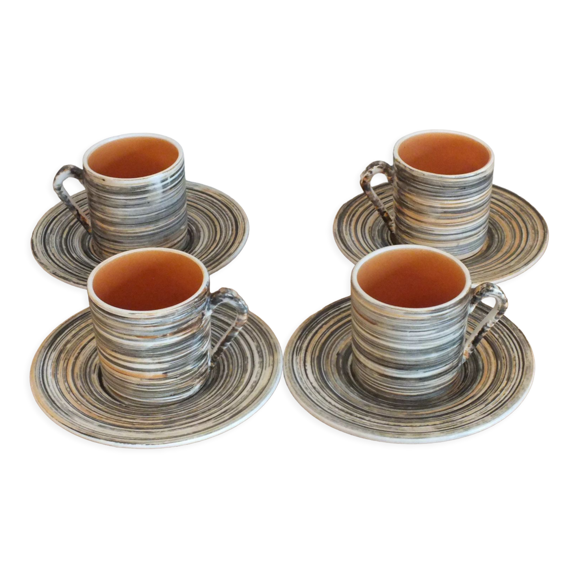 Set 4 vintage cups 60s Salins model Bessans