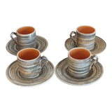 Set 4 vintage cups 60s Salins model Bessans