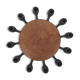 Round Teak and Metal Candleholder by Digsmed, Danish Design, 1964