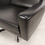Fauteuil pivotant skaï vintage