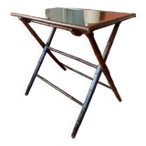 Mahogany folding table mirror top
