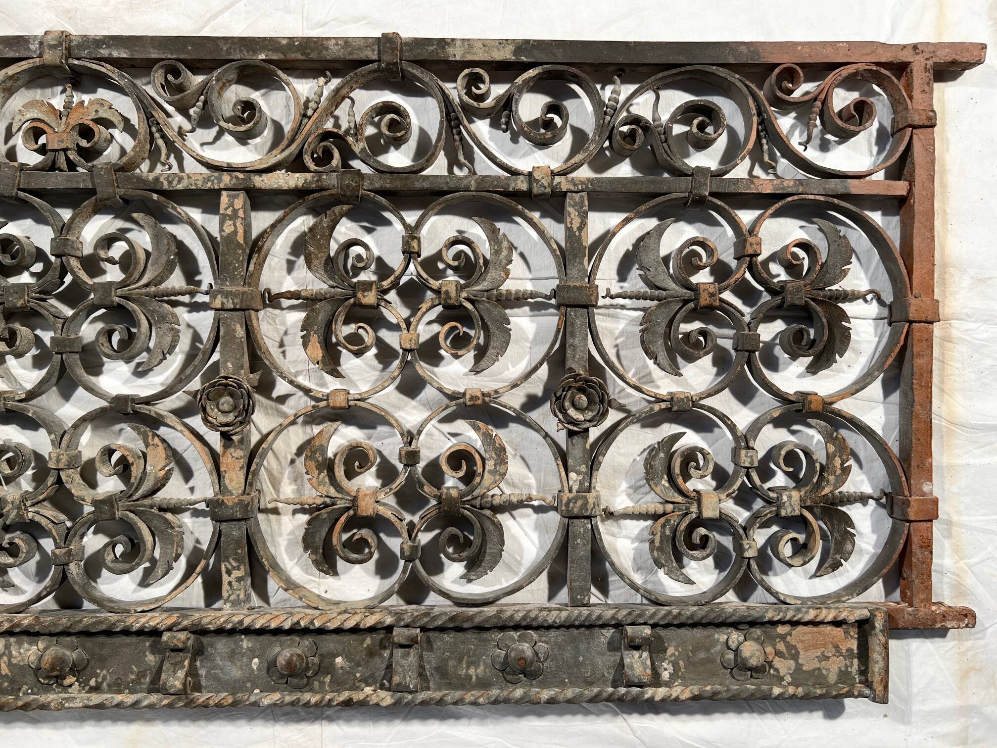 17th century wrought iron railing, balcony barrier railing