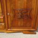 Large buffet with 2 bodies in walnut and marble