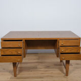 Mid-century freestanding oak desk, 1960s