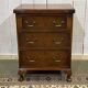 English walnut chest of drawers with drop-down top, 1950s work
