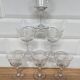 Set of 6 wine glasses in cut glass
