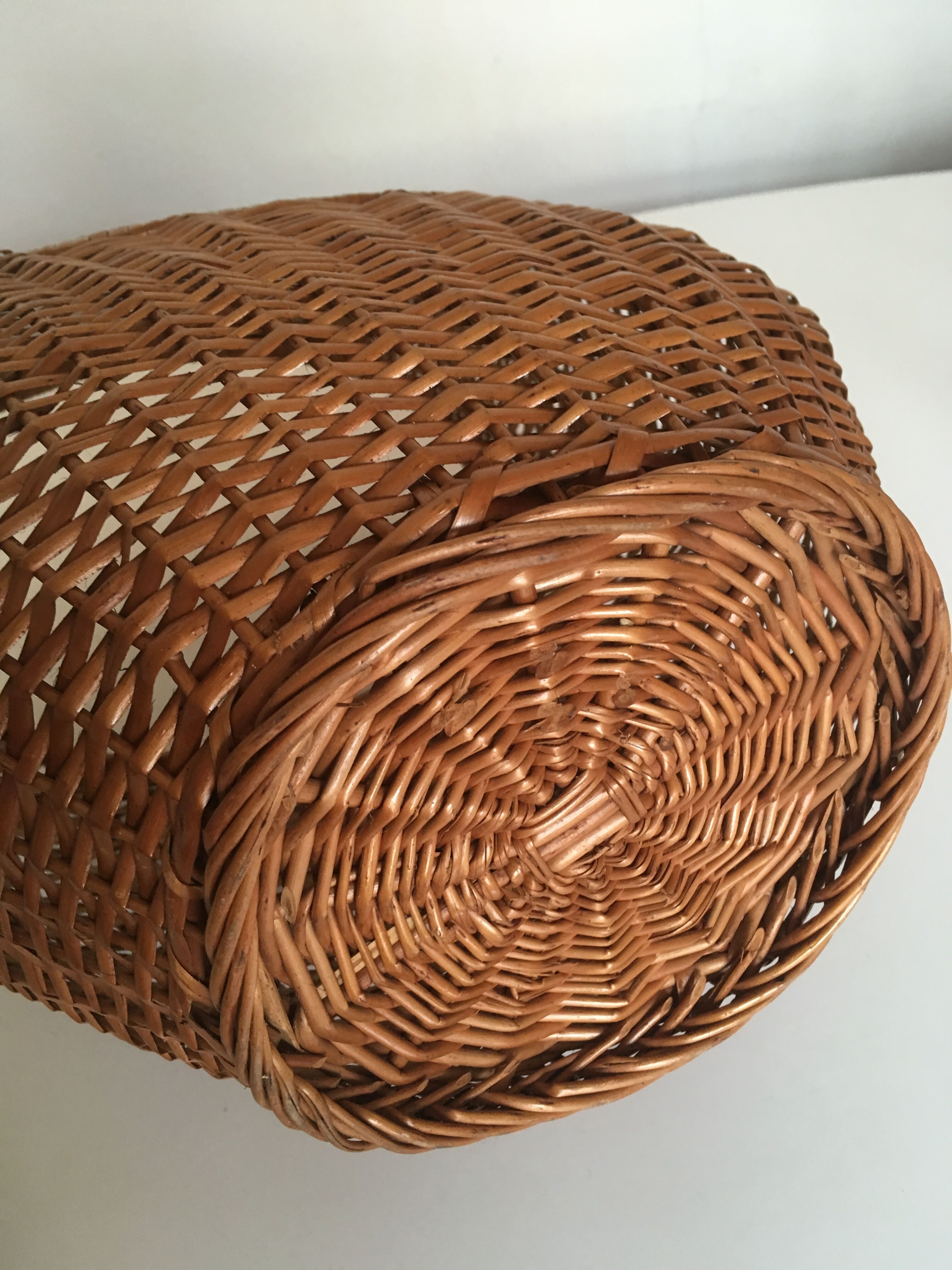 Wicker basket 1960s 45cm