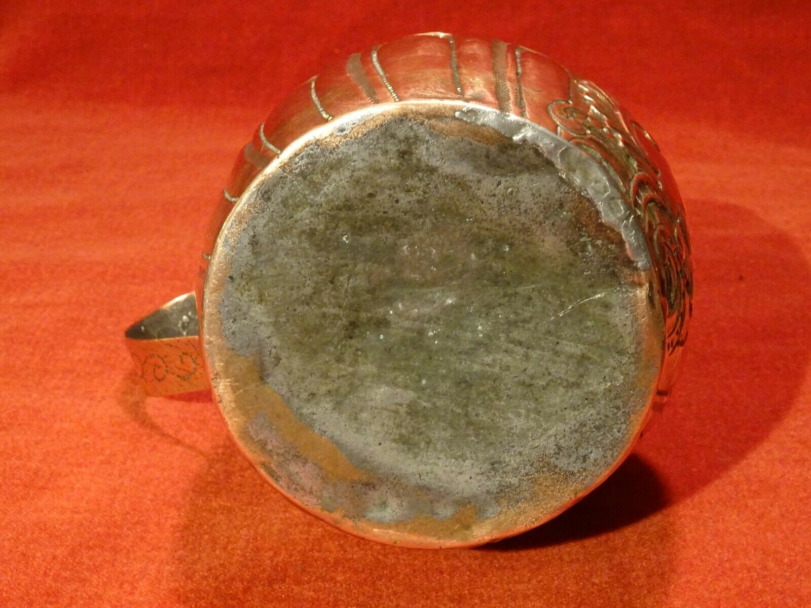 Old hull copper and brass repelled rock decoration XVIII XIX th