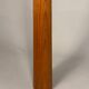 Sculptural floor lamp - exotic wood and textured shade, modern vintage style