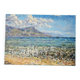 Tableau Huile sur toile - Paysage de mer Cap Ferrat signé STAS Stanislav Dy