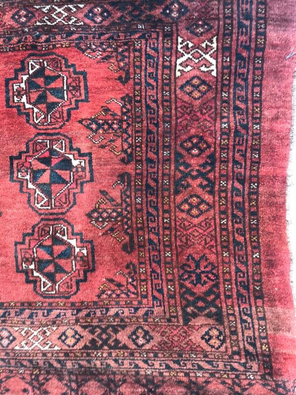 Carpet old saddle made turkmen hand 97 x 162 cm
