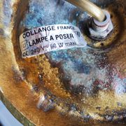 Lampe bouillotte 3 feux en bronze Maison Collange