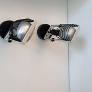 Pair of vintage Sintesi adjustable wall lights, by Gismonti for Artemide, Italy 1975