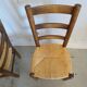 Lot 2 chaises paillées