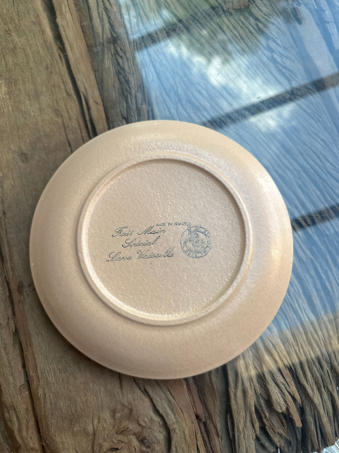 Hand-painted stoneware plate