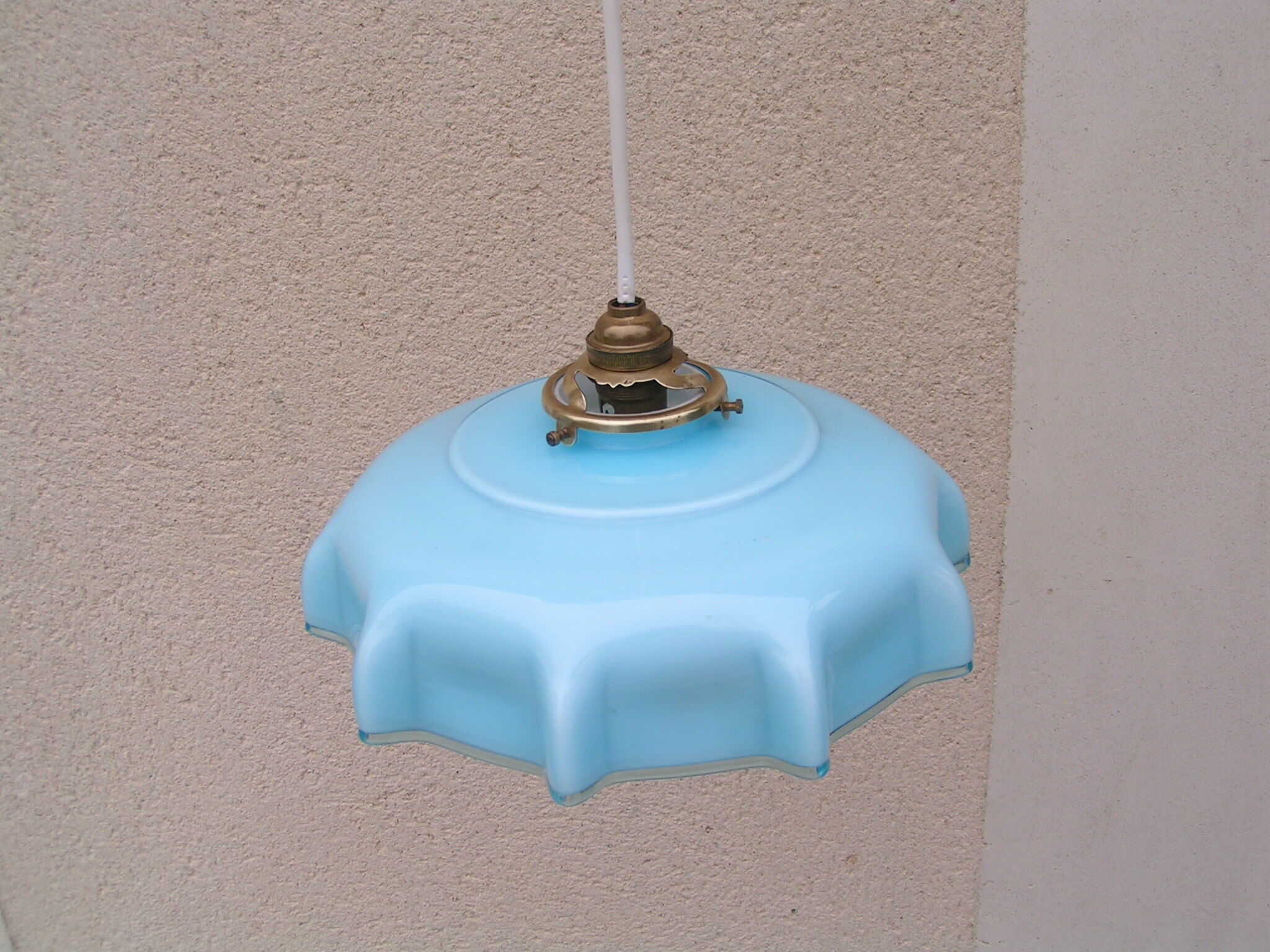 Hanging in sky blue opaline