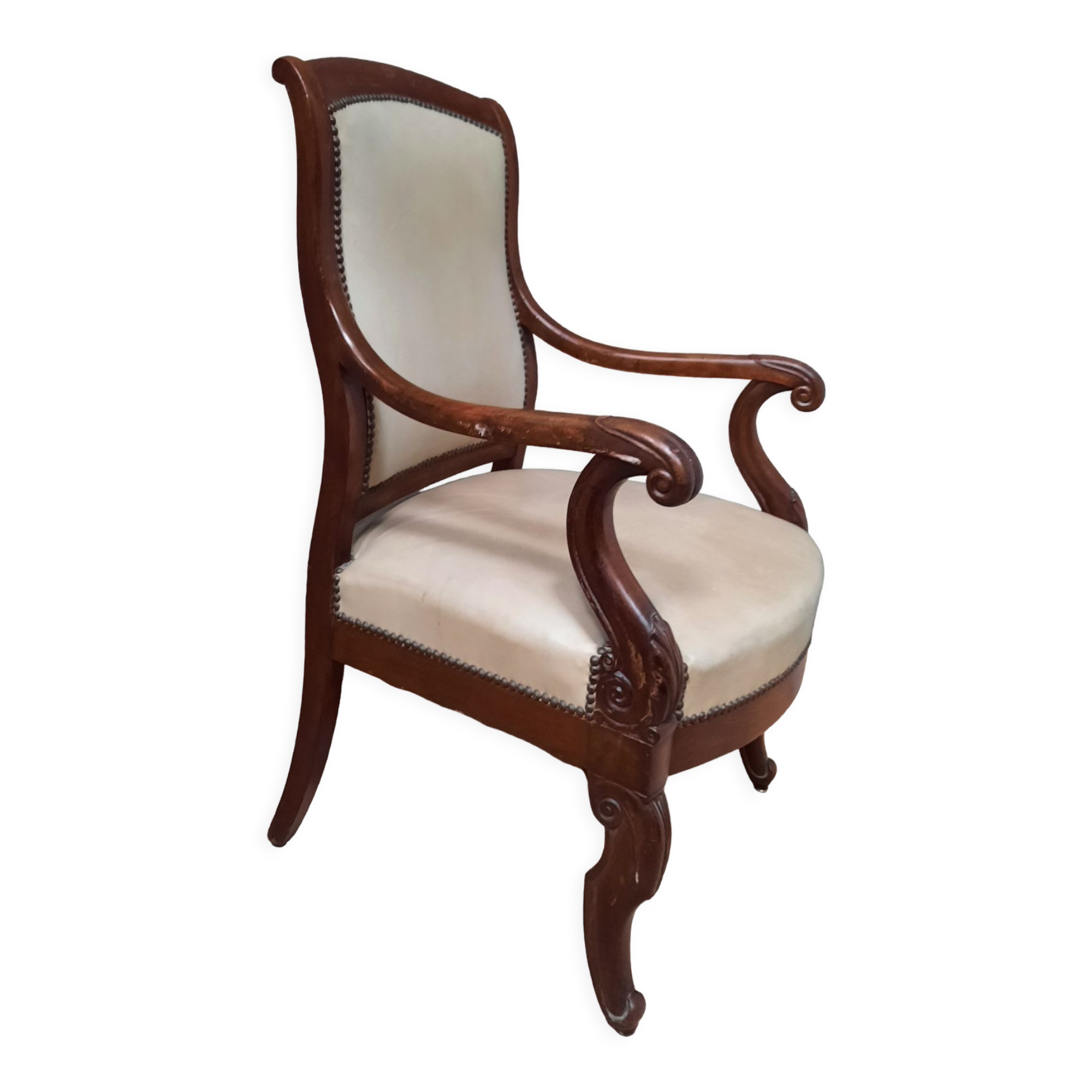 Mahogany armchair with butt