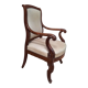 Fauteuil en acajou à crosse
