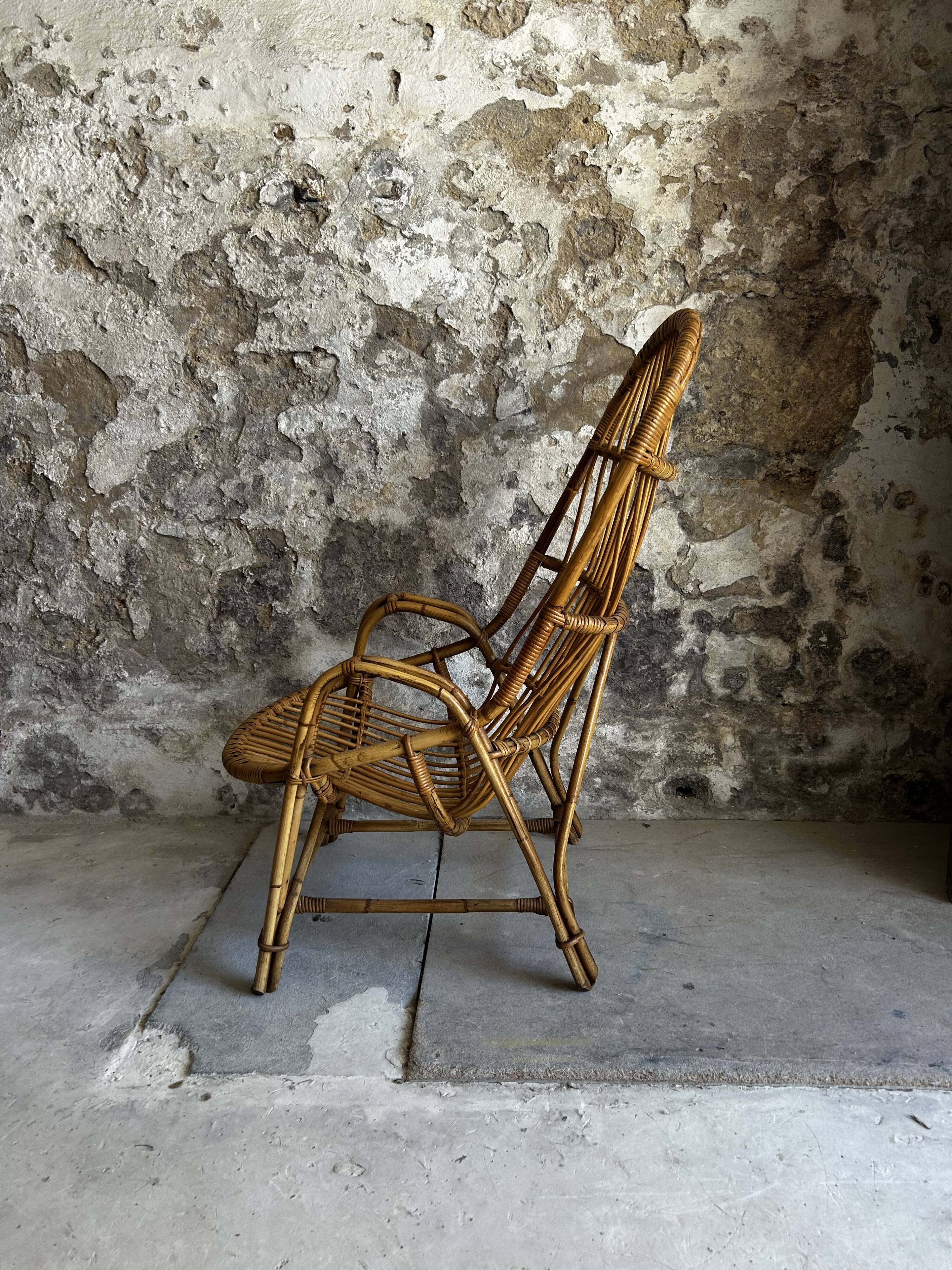 rattan armchair