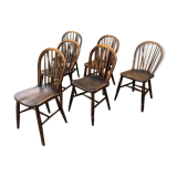 6 Windsor chairs stamped