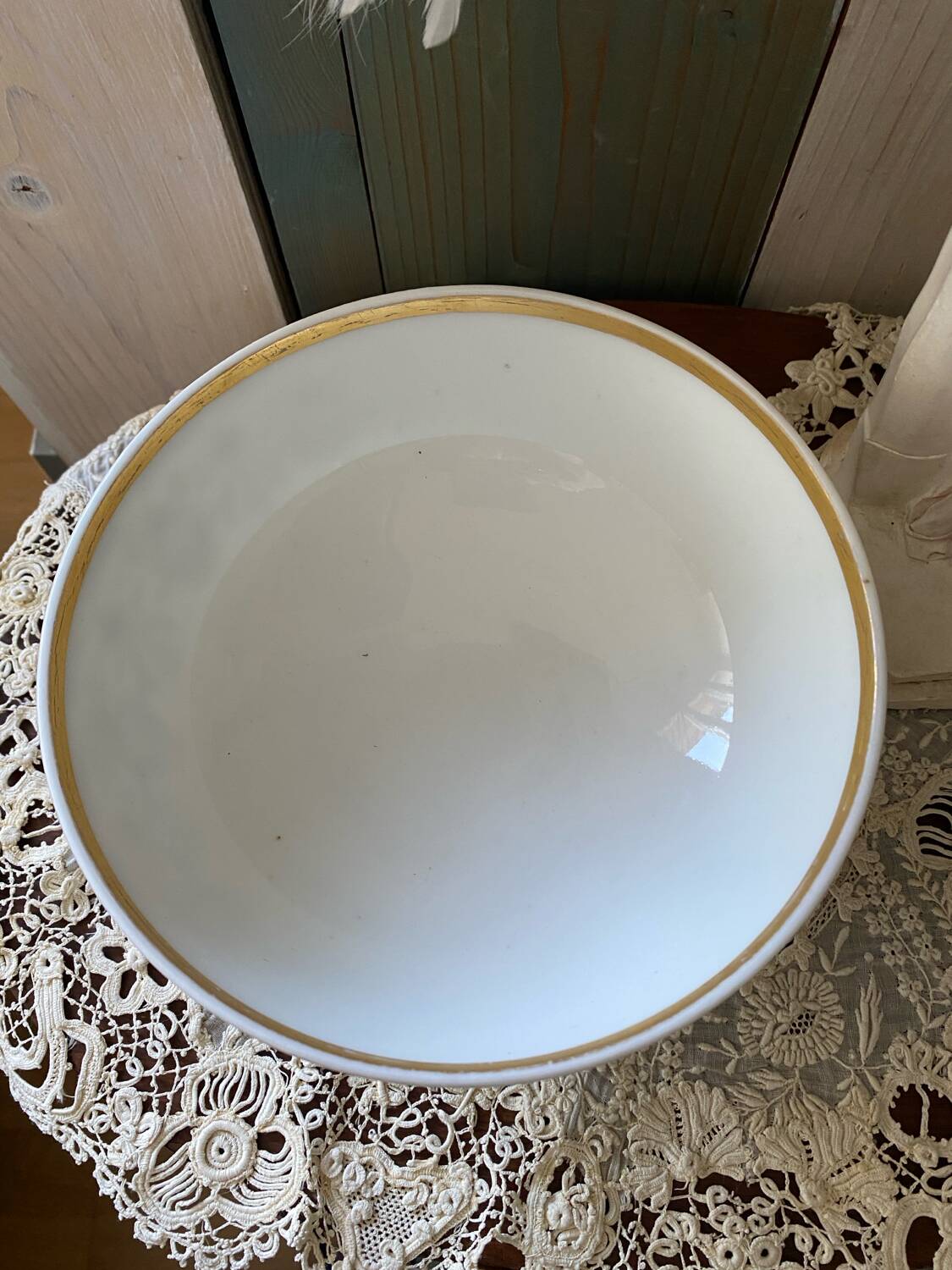 Large antique Paris porcelain bowl
