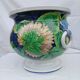 Very large painted ceramic plant pot - sunflower design