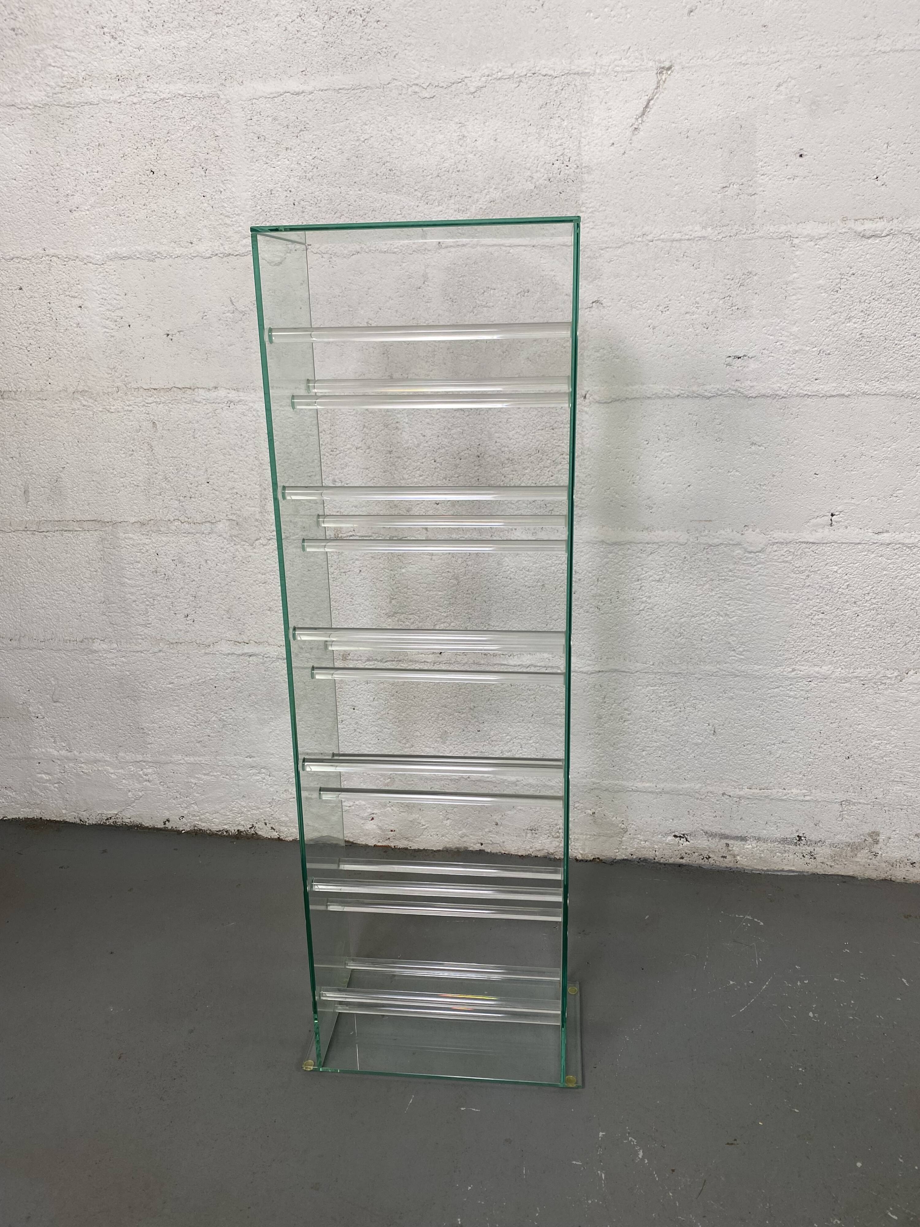Glass CD rack