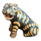Animal Figurine Sculpture Glazed Terracotta Tiger Alebrije Mexico 1/2