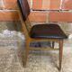 Vintage Scandinavian Chair Beech + Black Skai Seat & Back 60s