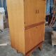 Vintage storage unit with compass legs
