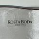 Large vintage Swedish glass bowl with floral decoration by Ann Wärff for Kosta Boda, 1970s.