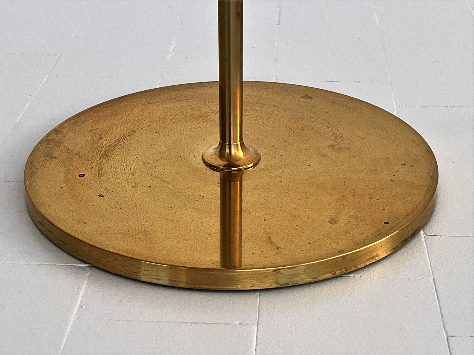 Florian schulz mid-century adjustable floor lamp in full brass, 1970