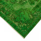 Overdyed Wool Vintage Handmade Carved Rug 170 cm x 276 cm