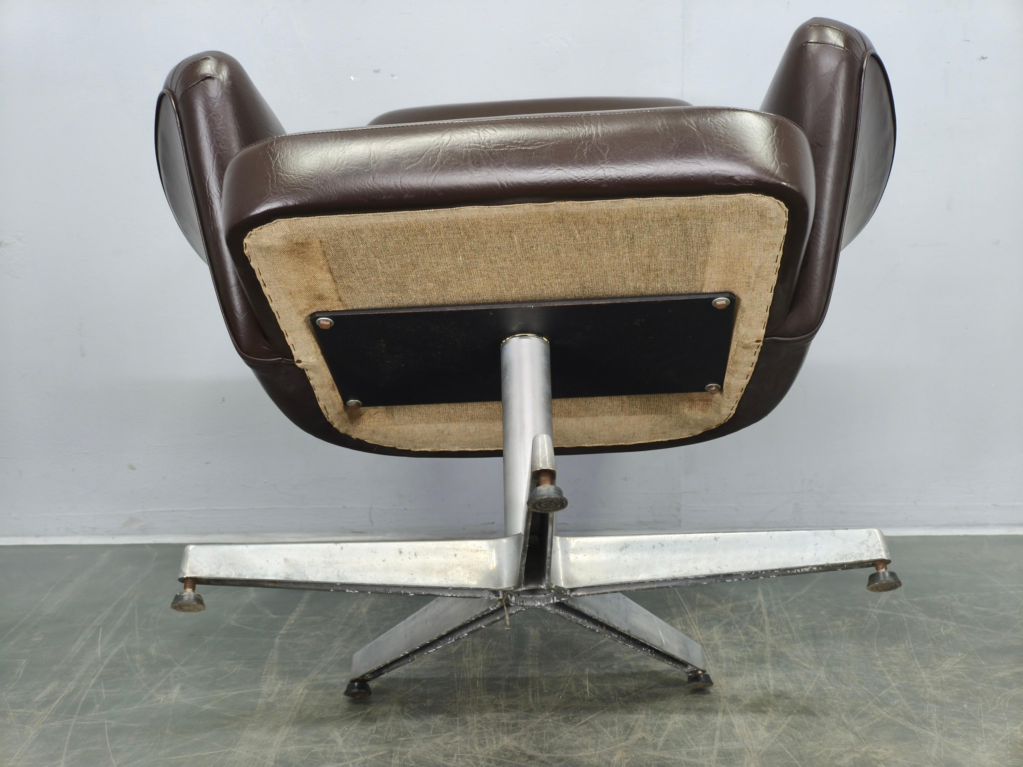 Fauteuil pivotant Mobiltecnica Torino, années 1960