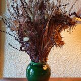 Vase en terre cuite, émaillé et vert