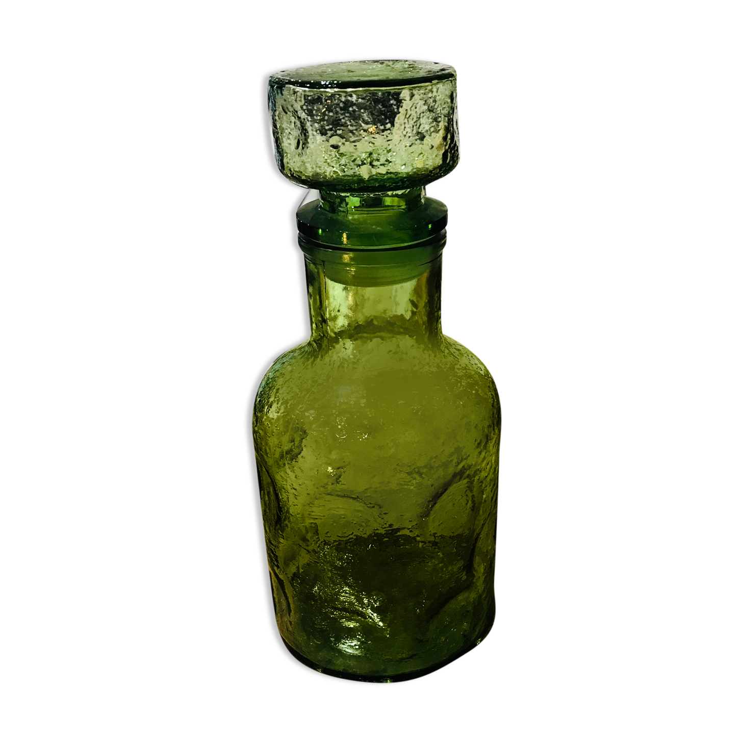 Carafe verre bulle années 70