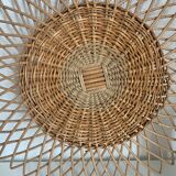 Vintage mirror 1960 sun rattan wicker - 40 cm