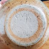 Large signed stoneware bowl