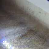 Round wall mirror syla blue frame in vintage plastic