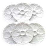6 Oyster plates Porcelain Pillivuyt