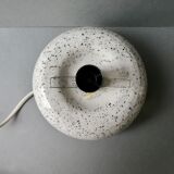 Speckled ceramic pebble lamp, 80s
