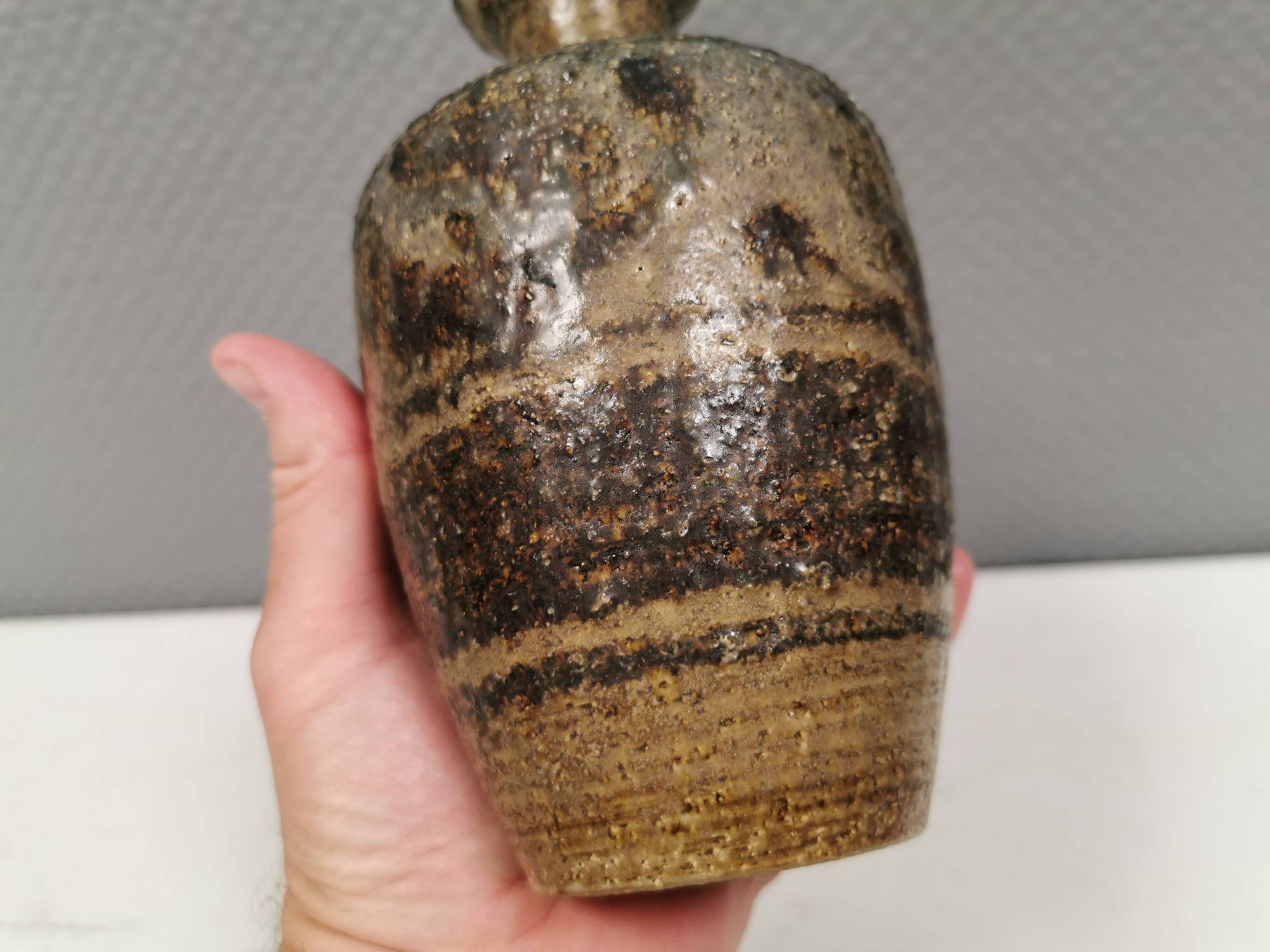 Unique vase from Søholm Denmark 1970s.