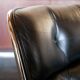 Leather armchair black by Charles Pollock for Knoll International