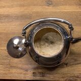 Silver metal teapot